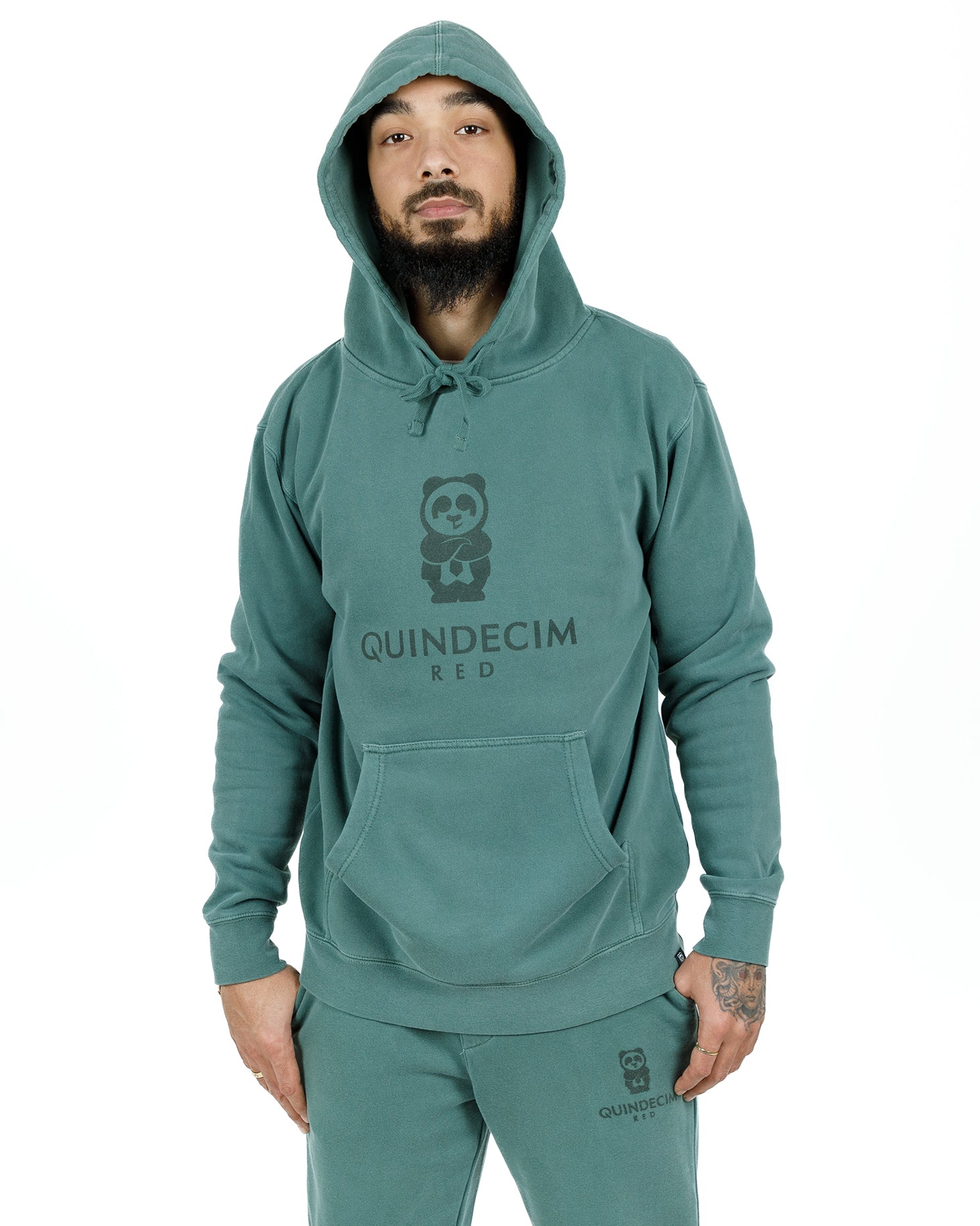 Panda Hoodie (Vintage Green)