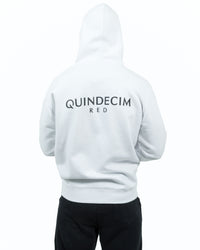 Quindecim Red Pullover Hoodie (White)