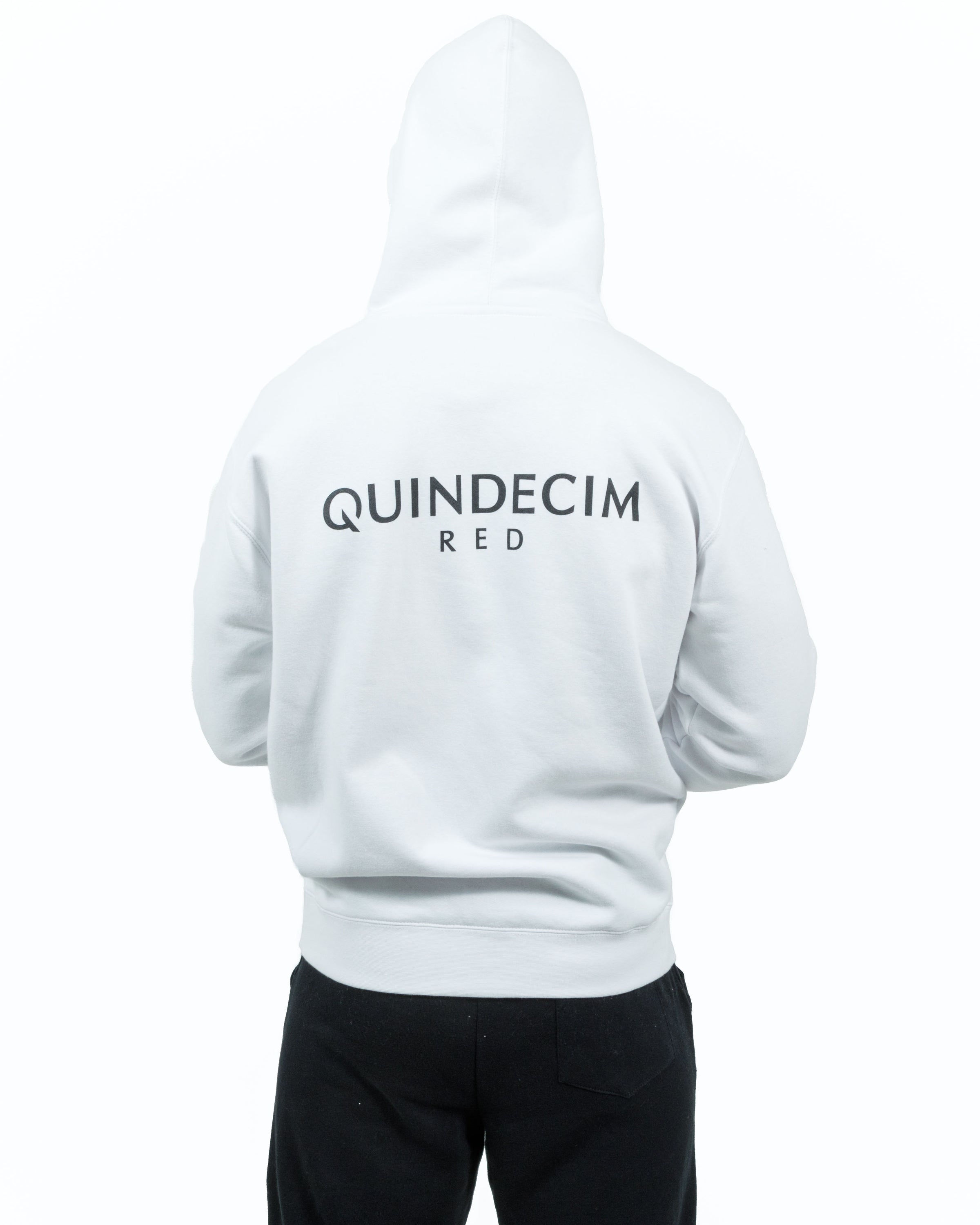 Quindecim Red Pullover Hoodie (White)