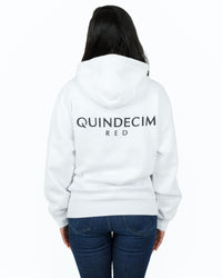 Quindecim Red Pullover Hoodie (White)