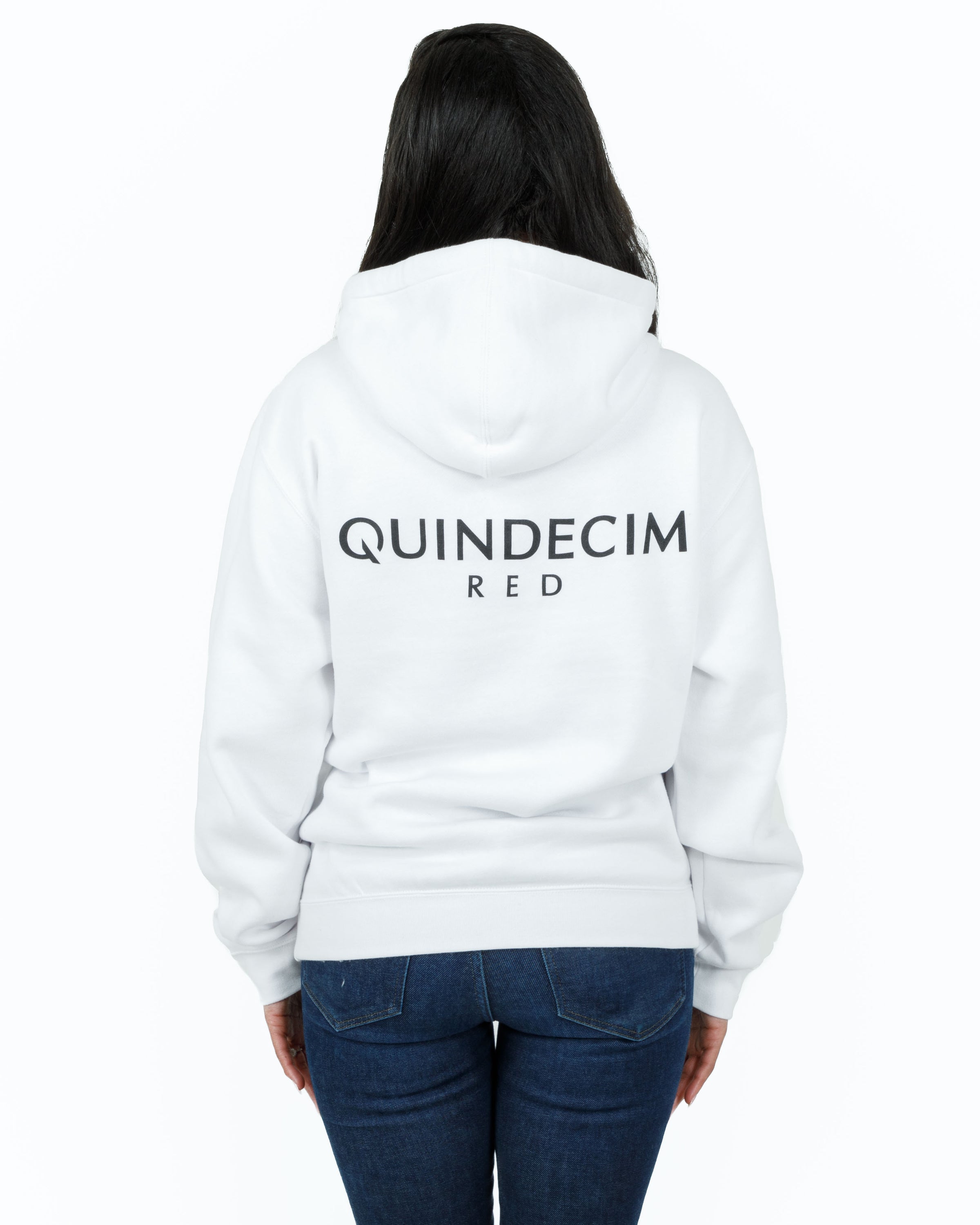 Quindecim Red Pullover Hoodie (White)