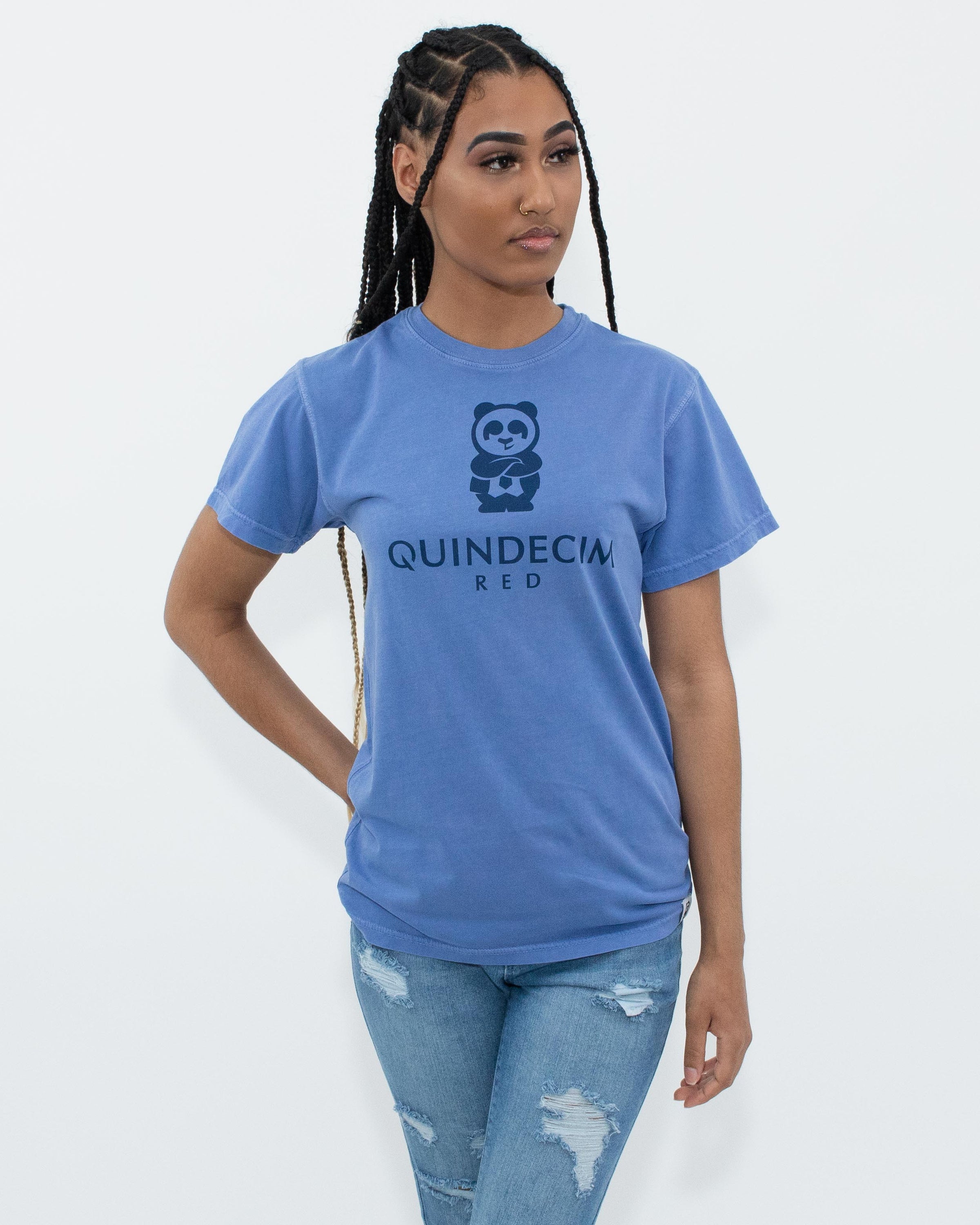 Short Sleeve Panda (Great Lake Blue)