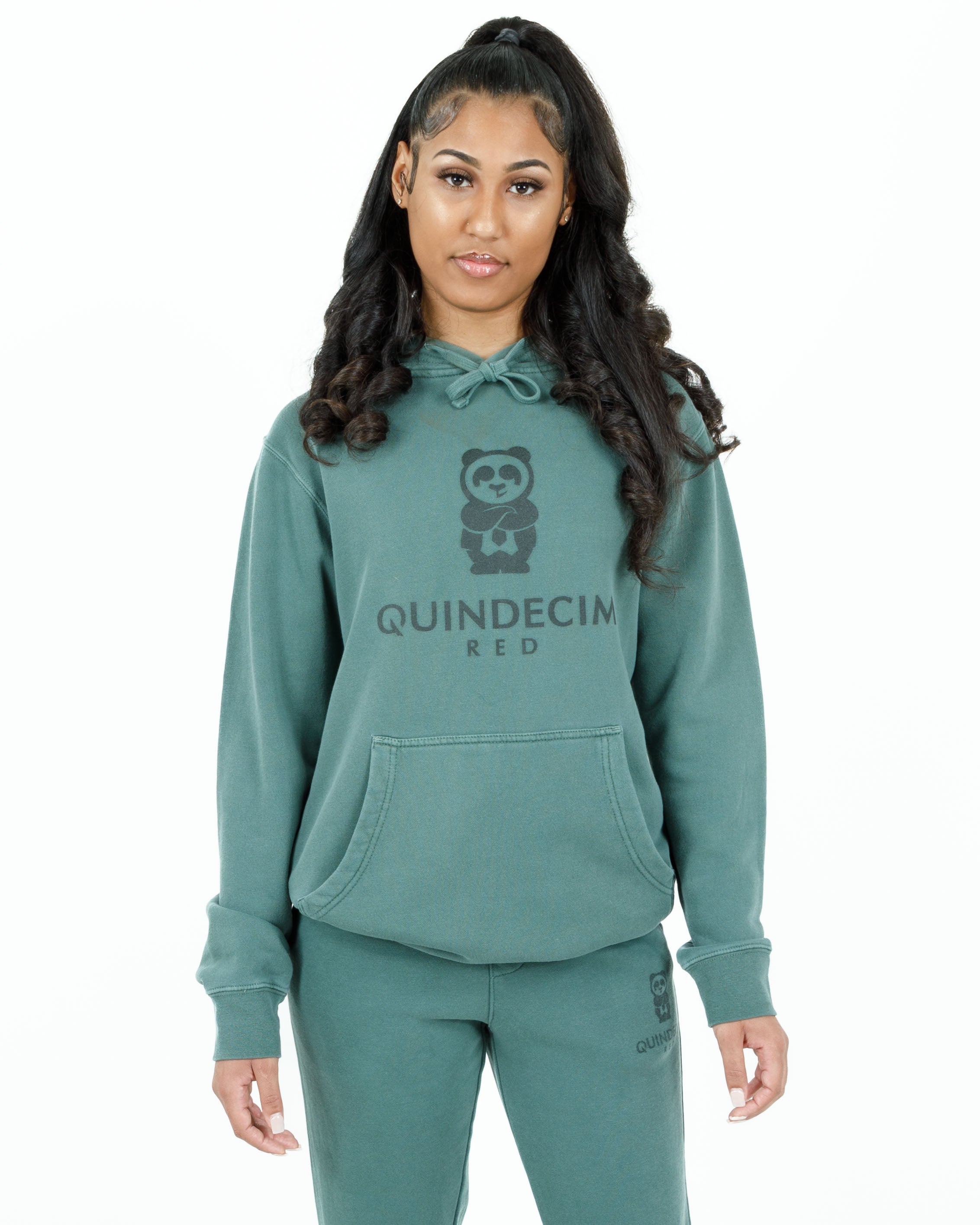 Panda Hoodie (Vintage Green)
