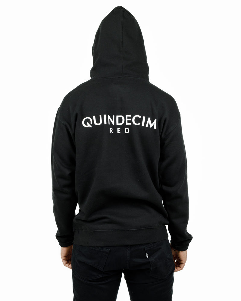 Quindecim Red Pullover Hoodie (Black)