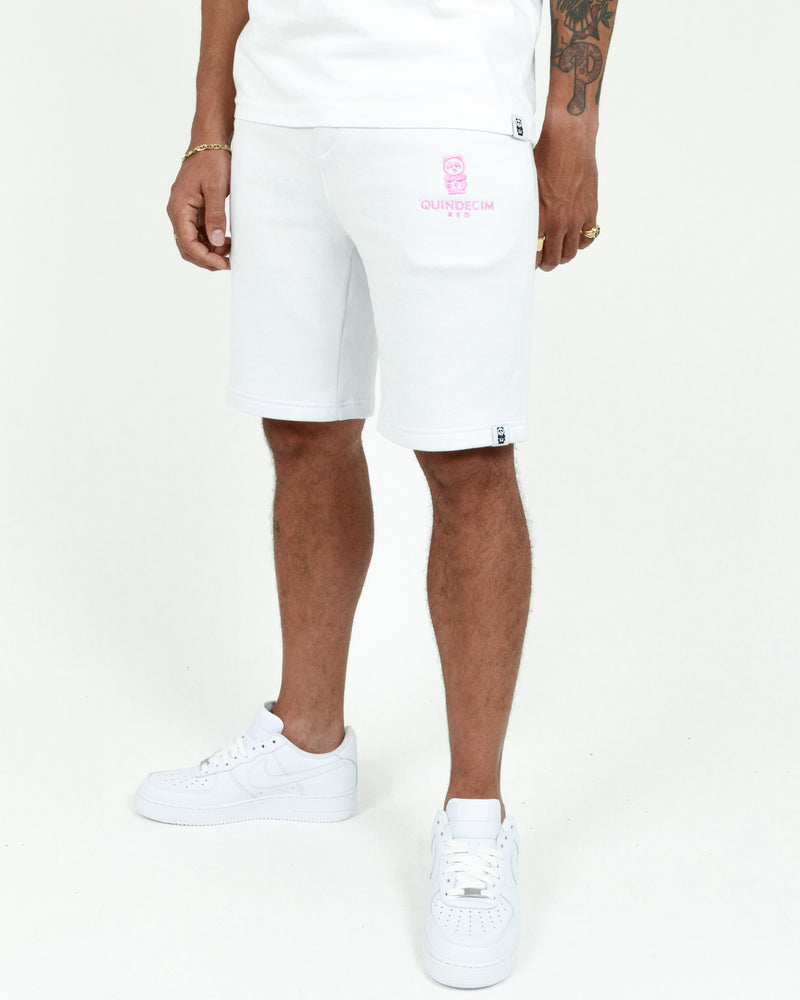 Panda Shorts (White/Pink)